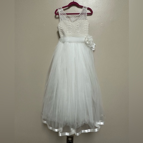 White / Ivory Long Tutu Dress - Picture 1 of 4